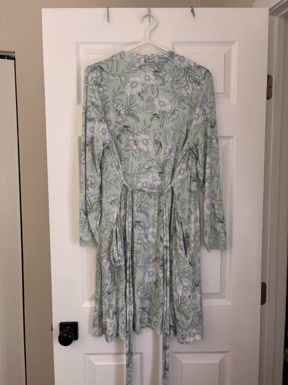 Mint Floral PJ Cami & Robe Set | Matching Lounge Set - Picture 6 of 10